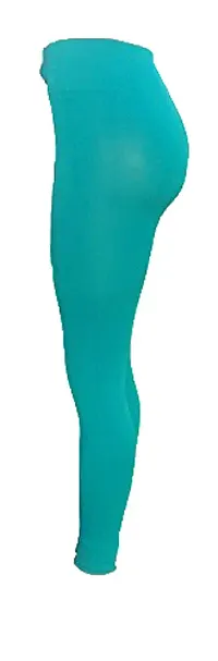Miss U Women's Soft Elastic Stretchable Spandex 24 W-32 W Legging (Green, Free Size)-thumb1
