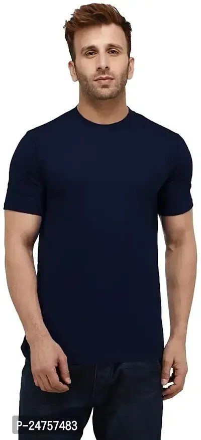 ICABLE Men's Regular Fit Cotton Plain Tshirts?-thumb0