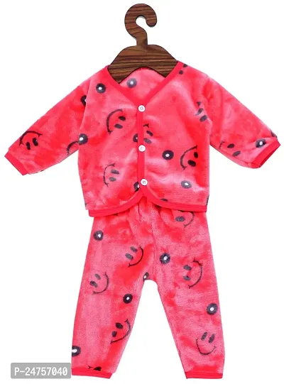 ICABLE Baby Boys Baby Girls Infants Kids Shearing Velvet Full Sleeves Winter Wear Baba Suit/Night Suit