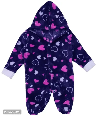 ICABLE Baby Boys/Girls Infants Shearing Velvet Full Sleeves Winter Wear Romper Set-thumb0