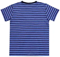 ICABLE Men's Striped Round Neck Half Sleeved T-Shirt-thumb2