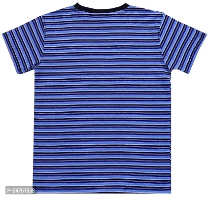 ICABLE Men's Striped Round Neck Half Sleeved T-Shirt-thumb3