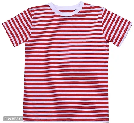 ICABLE Men's Striped Round Neck Half Sleeved T-Shirt