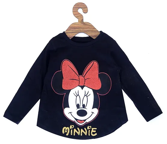 ICABLE Disney Girls Pure Cotton Full Sleeves Cute Printed T-Shirts
