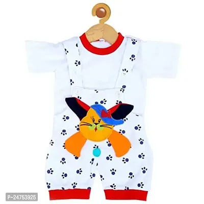 Miss U Unisex Dungaree Set with T Shirt (cathalfblack, 6-12 Months)