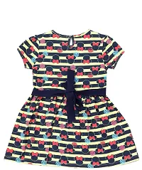 ICABLE Girls Printed Knee Length Frock Pure Cotton Made in India-thumb2