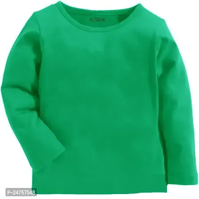 ICABLE Baby Girls/Boys Cotton Plain Full Sleeves T-Shirts