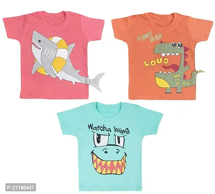 Stylish Cotton Tees For Boys Pack Of 3