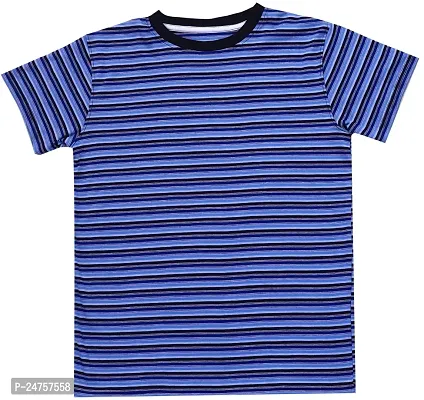 ICABLE Men's Striped Round Neck Half Sleeved T-Shirt-thumb0
