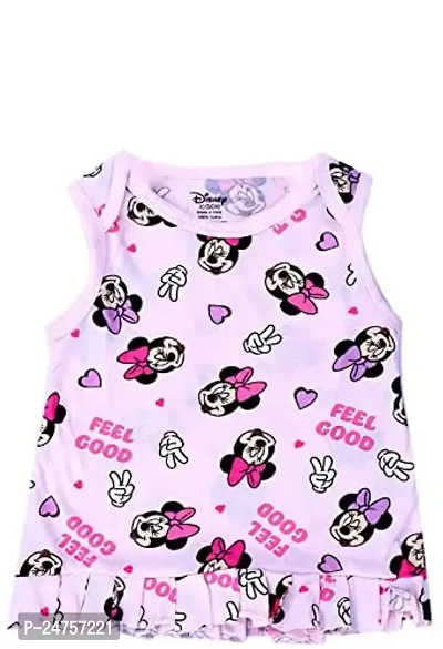 ICABLE Disney Baby Girls Printed Knee Length Frock Pure Cotton Made in India