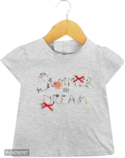 ICABLE Baby Girls Regular Fit Cotton Printed T-Shirt