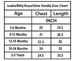 ICABLE Unisex Baby Girl/Boys Full Sleeves Printed Fleece Hoodie Made in India-thumb3