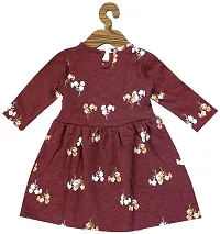 ICABLE Girls Winter Wear Fleece Knee Length Frock-thumb2