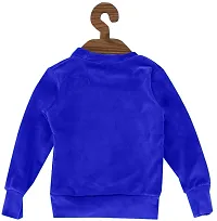 Icable Unisex Baby Girl/Boys Full Sleeves Plain Super Soft Velvet Sweatshirt Made in India-thumb1