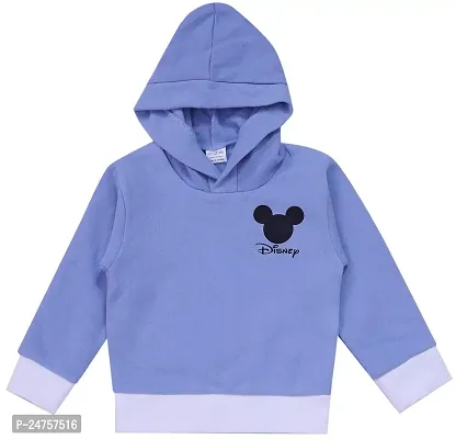 ICABLE Unisex Baby Girl/Boys Full Sleeves Printed Fleece Hoodie Made in India-thumb0