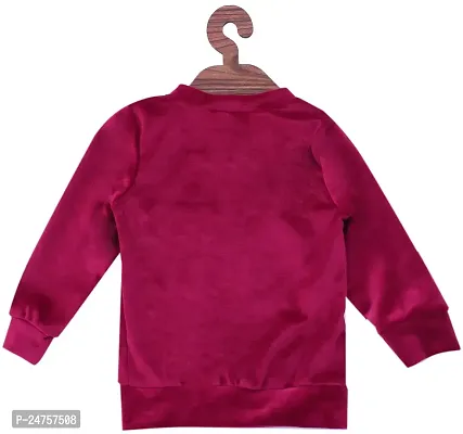 ICABLE Baby Girls/Boys Super Soft Velvet Plain Sweatshirt, Hooded Top and Bottom 3 Piece Suit Set-thumb3