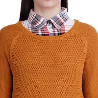ICABLE Women's Wool Collared Neck Sweater-thumb3