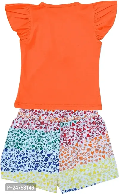 ICABLE Girls Cotton Blend Tshirts Shorts Set-thumb2
