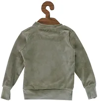 Icable Unisex Baby Girl/Boys Full Sleeves Plain Super Soft Velvet Sweatshirt Made in India-thumb2