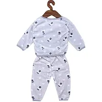 ICABLE Baby Boys Baby Girls Infants Kids Shearing Velvet Full Sleeves Winter Wear Baba Suit/Night Suit-thumb3