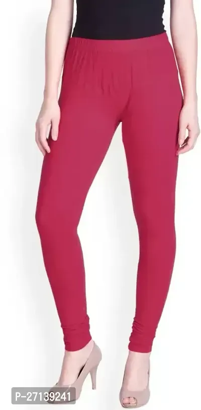 Fabulous Maroon Cotton Solid Leggings For Women-thumb0