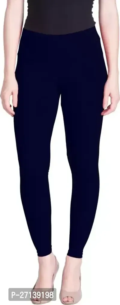 Fabulous Black Cotton Solid Leggings For Women-thumb0