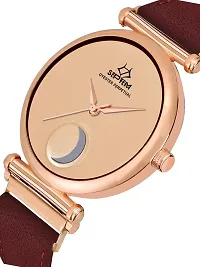 Stylish Pink Leather Analog Watch For Men-thumb2