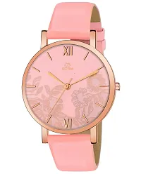 Stylish Pink Synthetic Leather Analog Watch For Women-thumb4