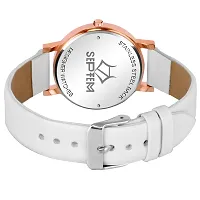 Stylish White Synthetic Leather Analog Watch For Women-thumb2