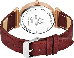 Stylish Pink Leather Analog Watch For Men-thumb3