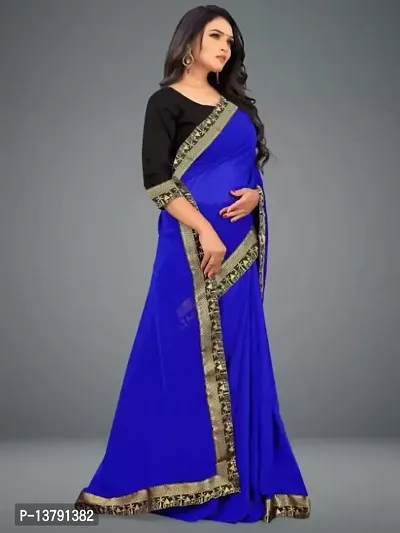 Classic Art Silk Lace Work Saree with Blouse piece