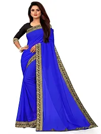 Classic Art Silk Lace Work Saree with Blouse piece-thumb3