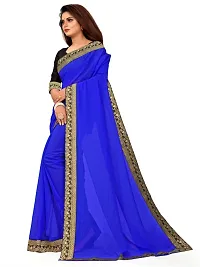 Classic Art Silk Lace Work Saree with Blouse piece-thumb2