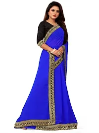 Classic Art Silk Lace Work Saree with Blouse piece-thumb4