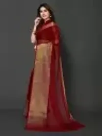 Classic Solid Saree with Blouse piece for Women-thumb3