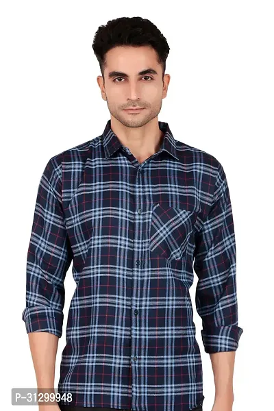 Stylish Checked Shirt For Mens-thumb0