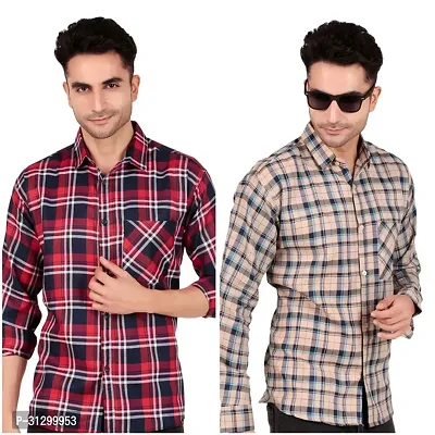 Stylish Checked Shirt For Men Pack Of 2