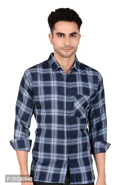 Stylish Checked Shirt For Mens-thumb0