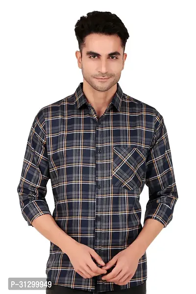 Stylish Checked Shirt For Mens-thumb0