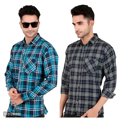 Stylish Checked Shirt For Men Pack Of 2