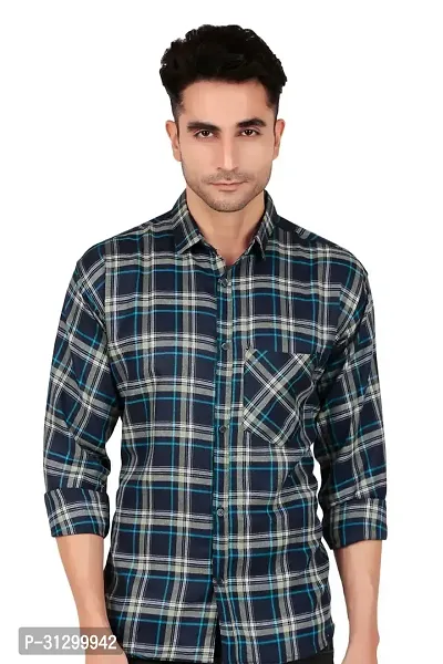 Stylish Checked Shirt For Mens-thumb0