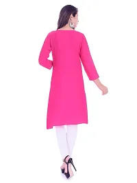 Rayon Pink Updown A line kurti-thumb1