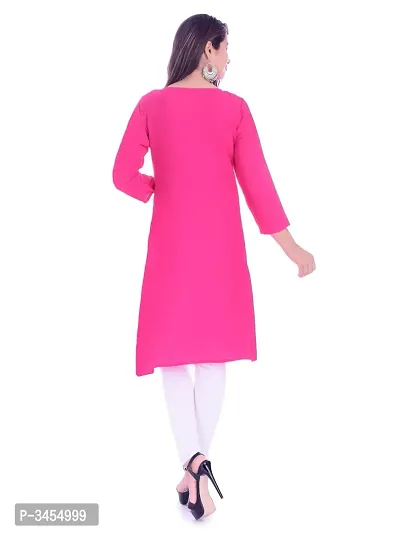 Rayon Pink Updown A line kurti-thumb2