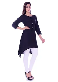 Rayon Black Updown Aline Kurti-thumb1