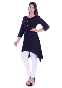 Rayon Black Updown Aline Kurti-thumb2