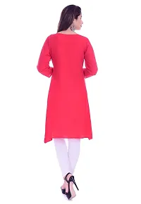 Rayon Red Updown ALine Kurta-thumb1