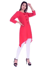 Rayon Red Updown ALine Kurta-thumb2