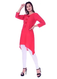 Rayon Red Updown ALine Kurta-thumb3