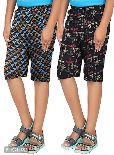 Cotton Bermuda shorts for boys  (Pack of 2)