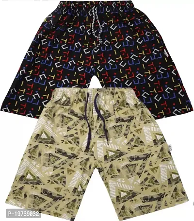 Cotton Bermuda shorts for boys  (Pack of 2)